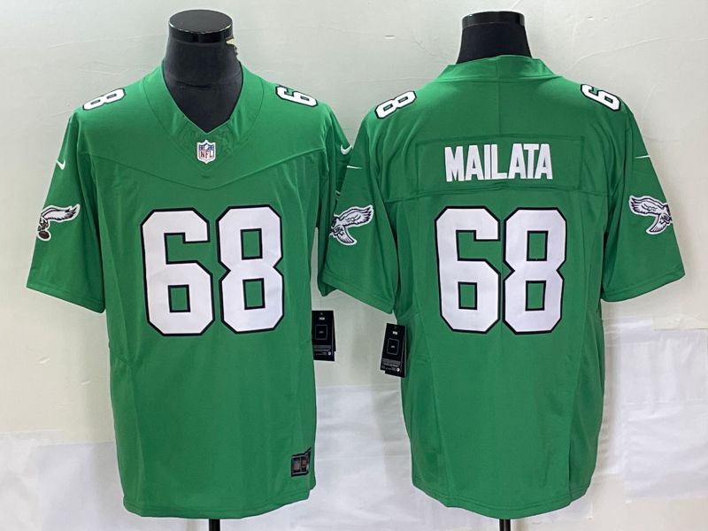 Men Philadelphia Eagles 68 Mailata Green 2023 Nike Vapor Limited NFL Jersey